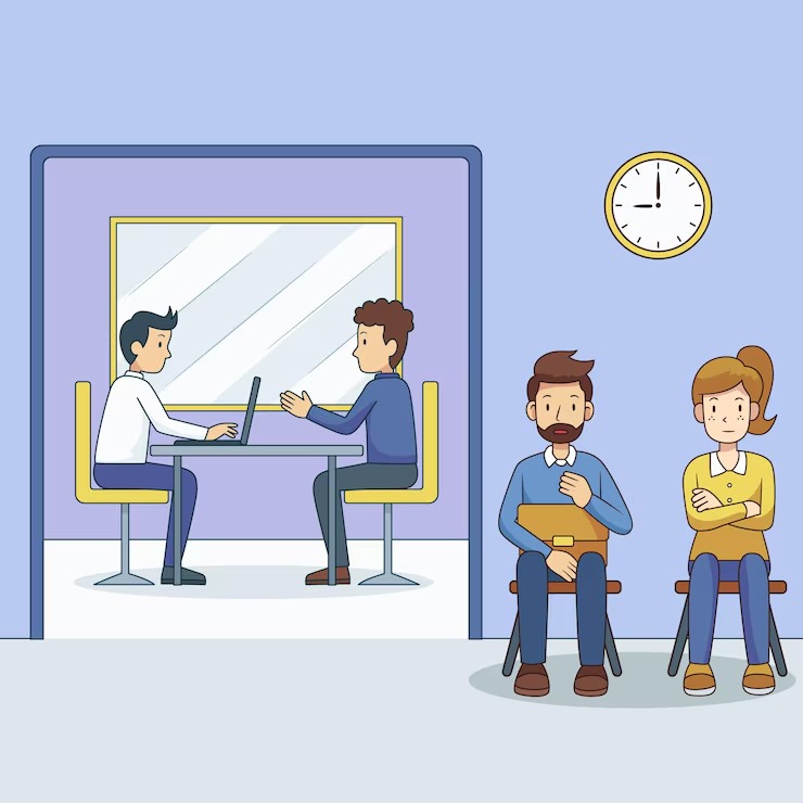 Illustration of a person ready for an interview